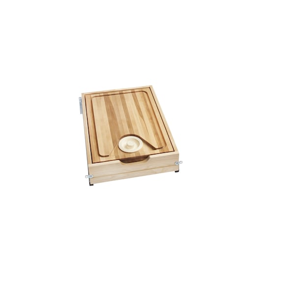 Rev-A-Shelf Drawer Replacement, Maple Veneer, Light Brown, 15 in W, 4.31 in H, 22 in D, 21.75 in L, Light Brown 4WCCB-18HSC-1 - main